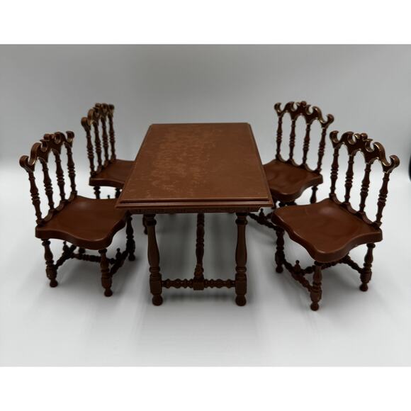 Migliorati Galba Italian Serie Principessa Dining Table & 4‎ Chairs 1:6 Scale - Picture 1 of 16